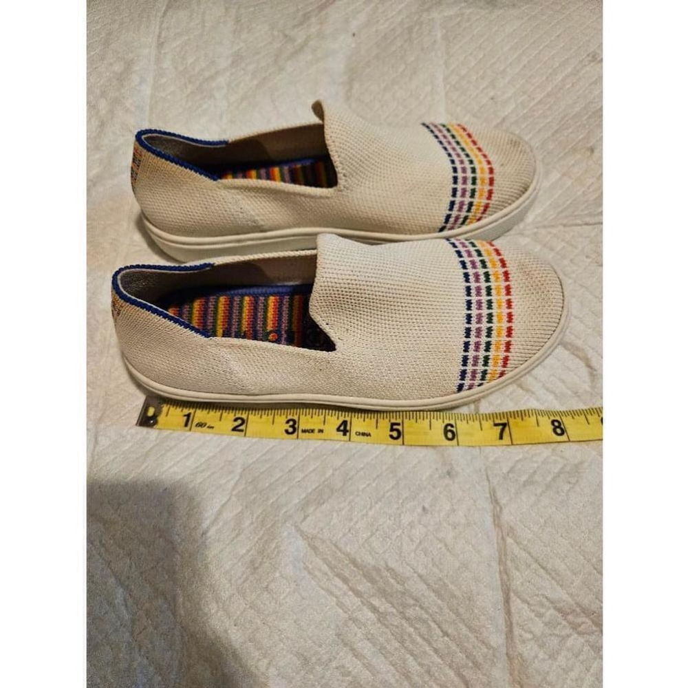 Rothy's Slip On Shoes Girl's Size 1 White Rainbow - Picture 12 of 12